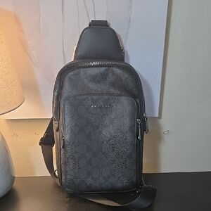 Coach Black and Gray Belt Bag